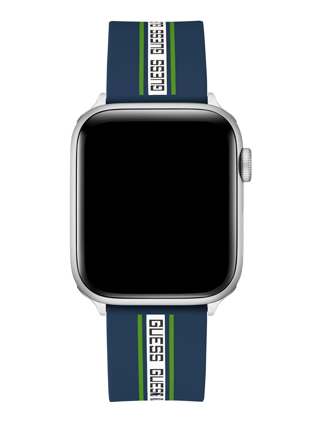 Navy Blue Logo Silicone Apple Strap (42-44MM)