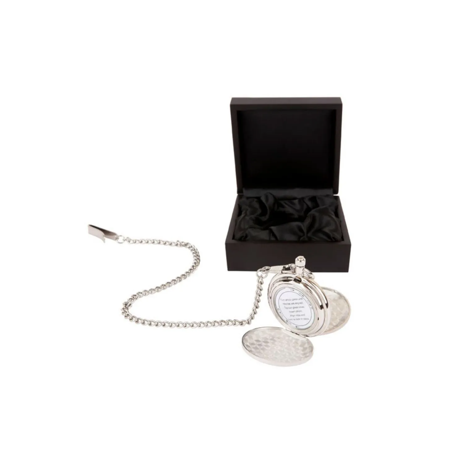 Nickel Pocket Watch with Photo Frame - Add Engraving