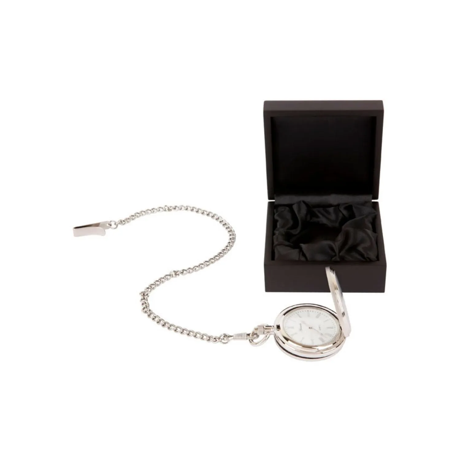 Nickel Pocket Watch with Photo Frame - Add Engraving