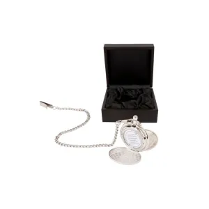 Nickel Pocket Watch with Photo Frame - Add Engraving