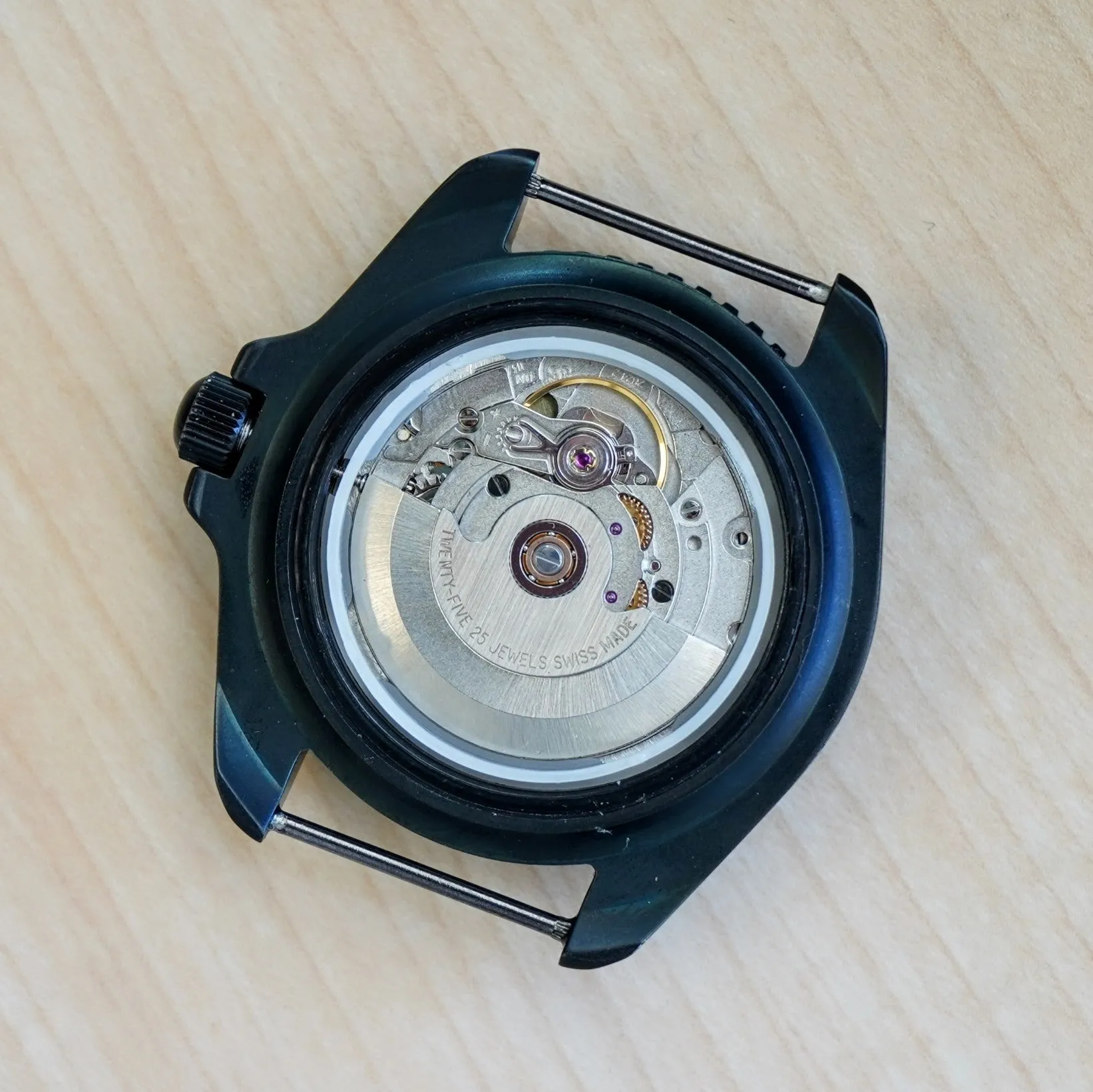NOS 1980s MWC MIL DIVER Automatic Watch British Military Issue 0555/6645-02 ETA 2824-2 25 Jewels
