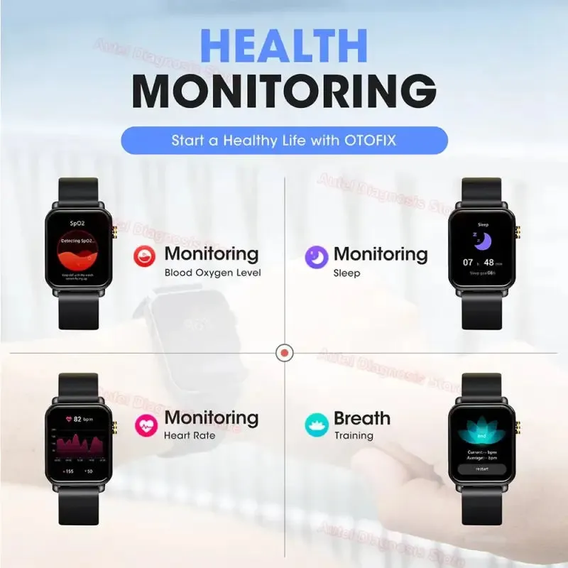 OTOFIX Smart Watch with Health Monitoring and Car Key Programming Features