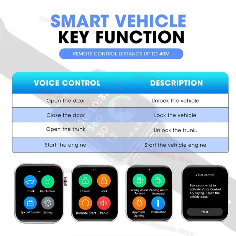 OTOFIX Smart Watch with Health Monitoring and Car Key Programming Features
