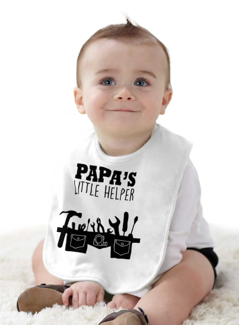 Papa's Little Helper Infant Baby Bib