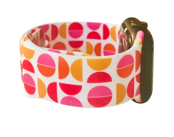 Pink & Orange Retro Apple Watch Band