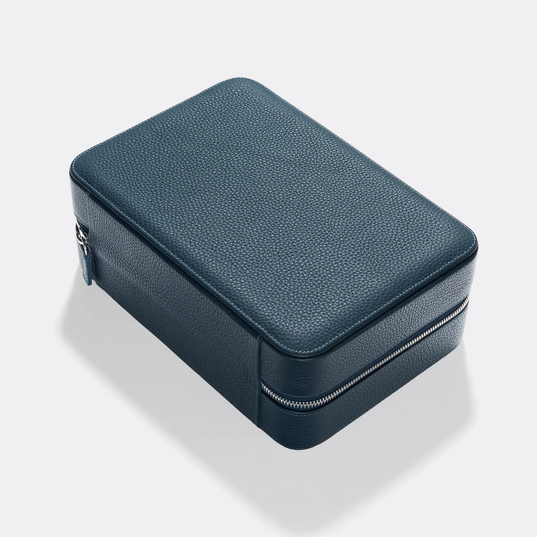 Prussian Blue Luxury Leather Watch Box by JPM