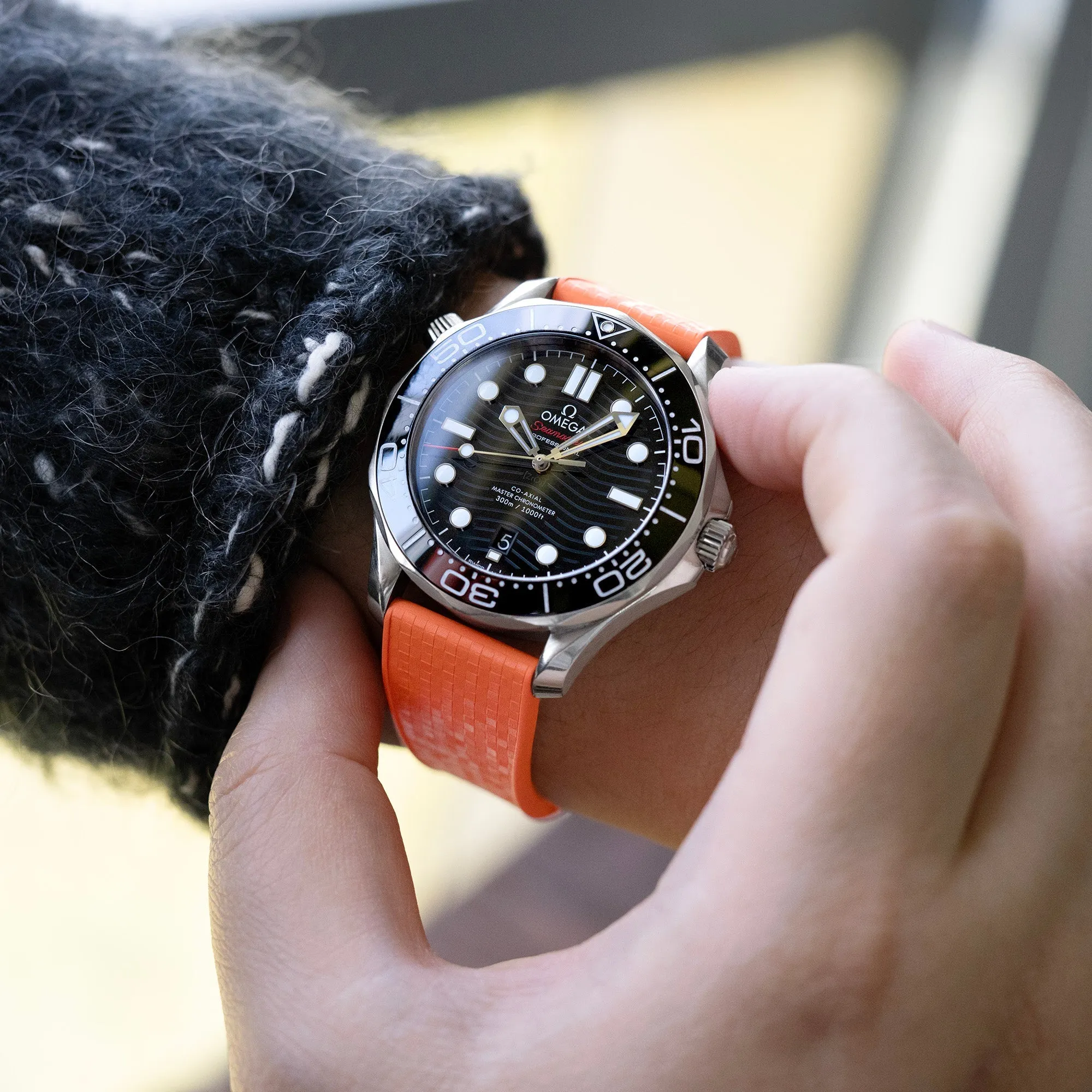 Quick Release FKM29 Orange FKM Rubber watch strap