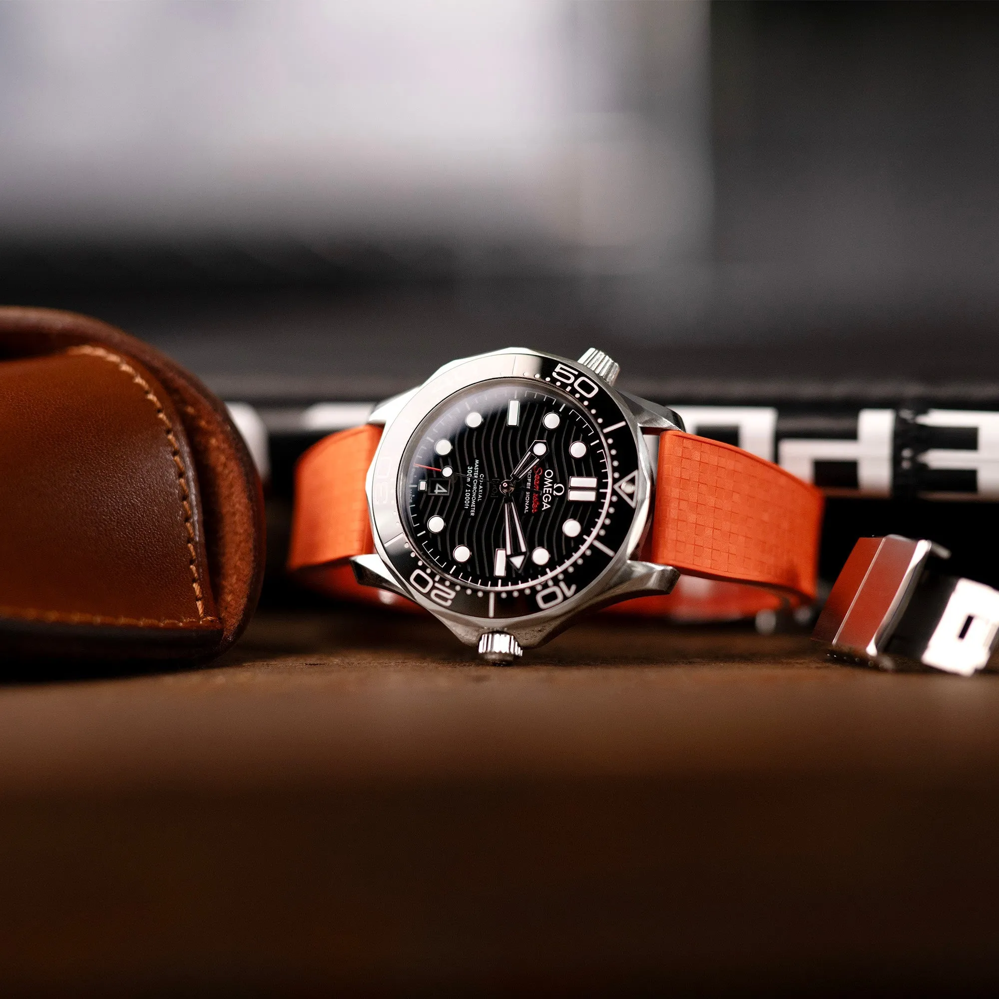 Quick Release FKM29 Orange FKM Rubber watch strap