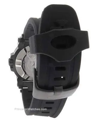 Reactor Mens Trident 2 - All Black Design - Rubber Strap - NeverDark - 200m