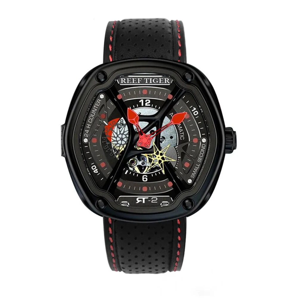 Reef Tiger/RT Mens Luxury Dive Watches Super Luminous Nylon Strap Automatic Military Watches Designer Sport Watches RGA90S7