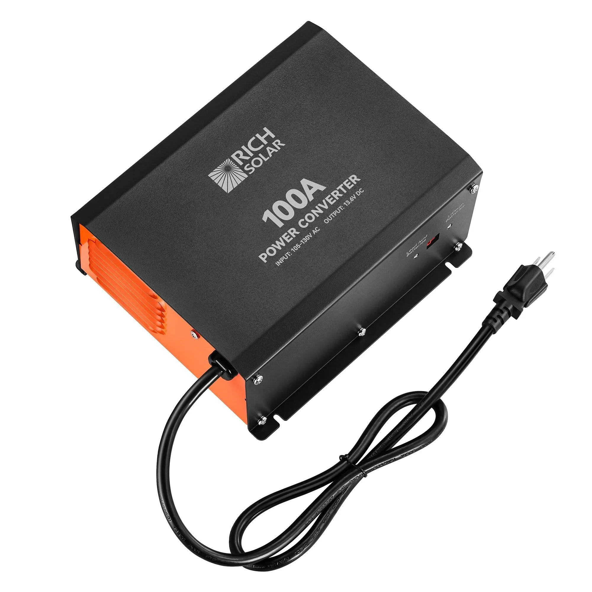 Rich Solar - 100 Amp Power Converter | 100A 120V Battery Charger | Overload, Overheat, Reverse Polarity Protection | Plug and Play