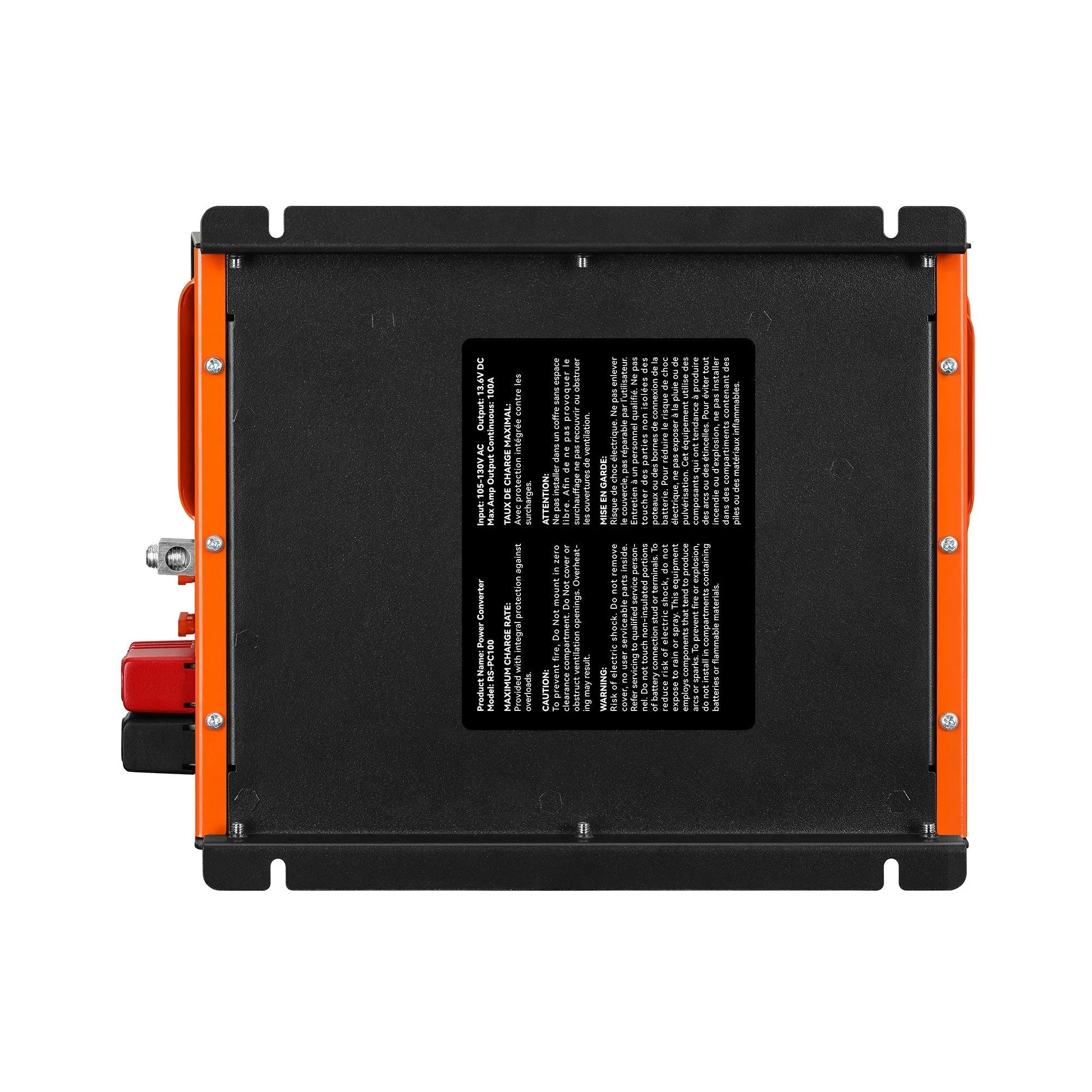 Rich Solar - 100 Amp Power Converter | 100A 120V Battery Charger | Overload, Overheat, Reverse Polarity Protection | Plug and Play