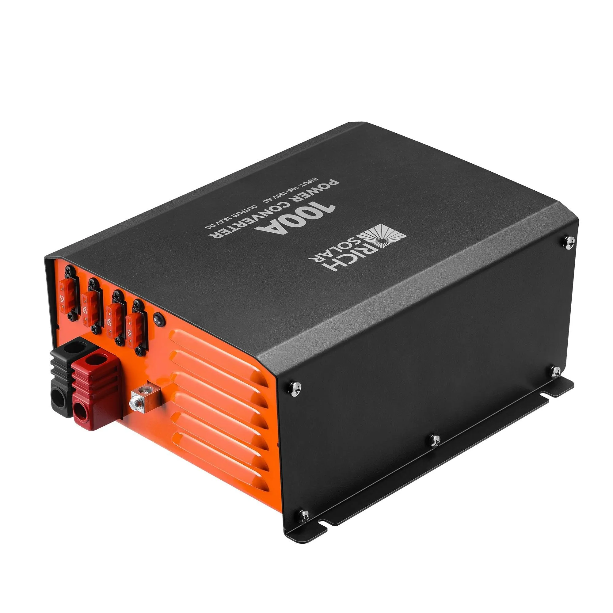Rich Solar - 100 Amp Power Converter | 100A 120V Battery Charger | Overload, Overheat, Reverse Polarity Protection | Plug and Play
