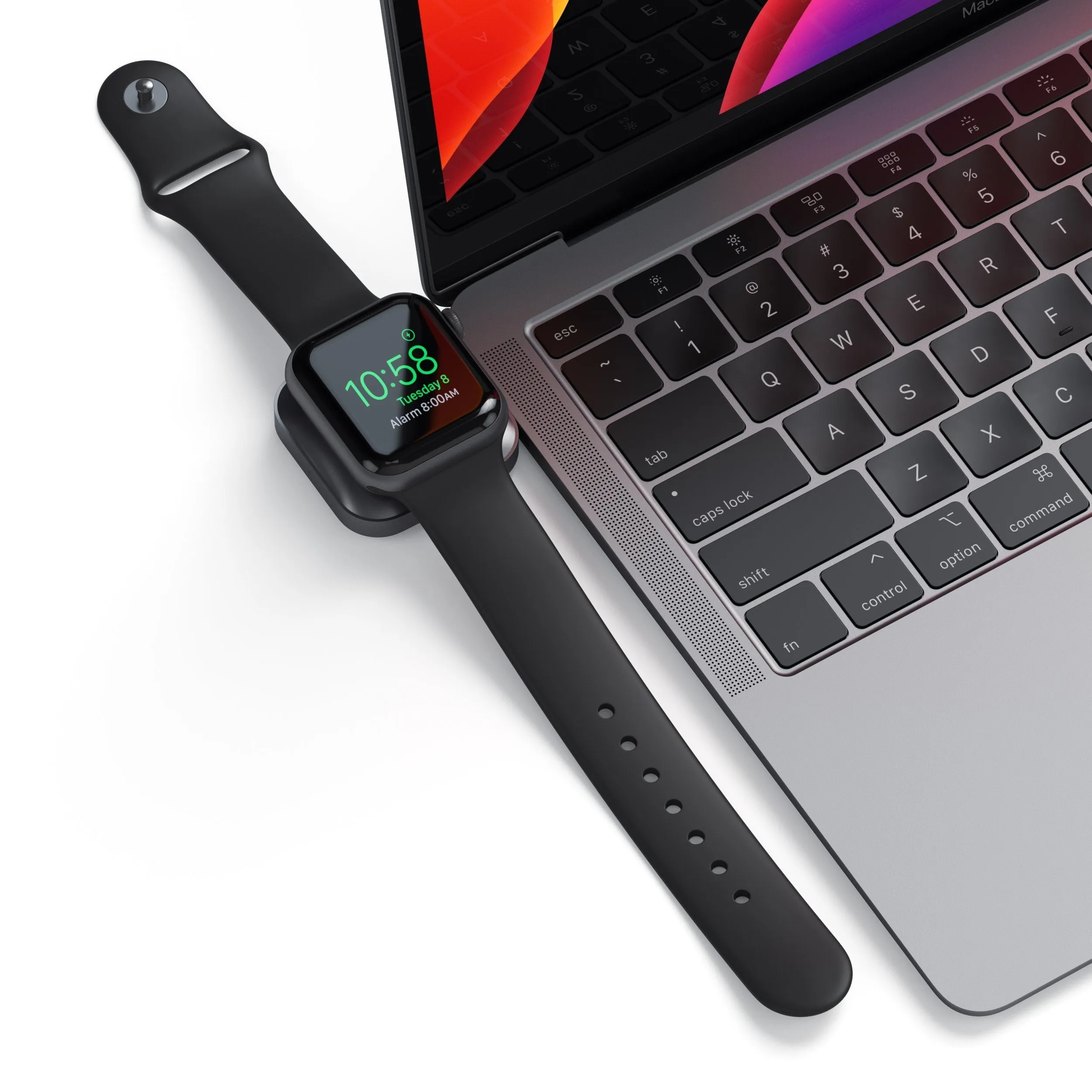 SATECHI USB-C Magnetic Charging Dock for Apple Watch - White/Gray