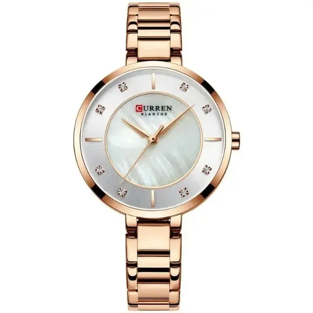 Seductive classic stainless steel women's classic wrist watch