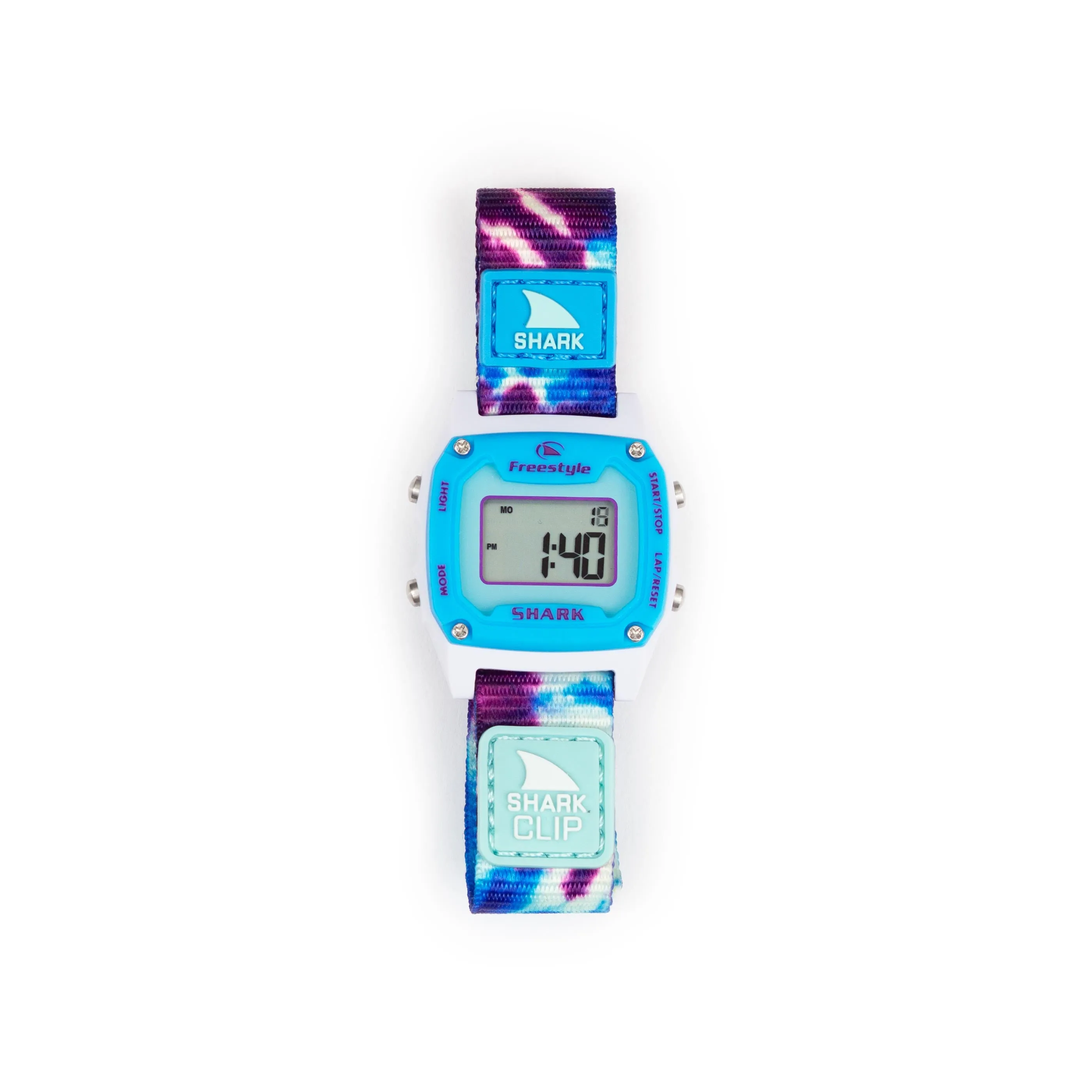 SHARK MINI CLIP TIE-DYE BLUE DAZE