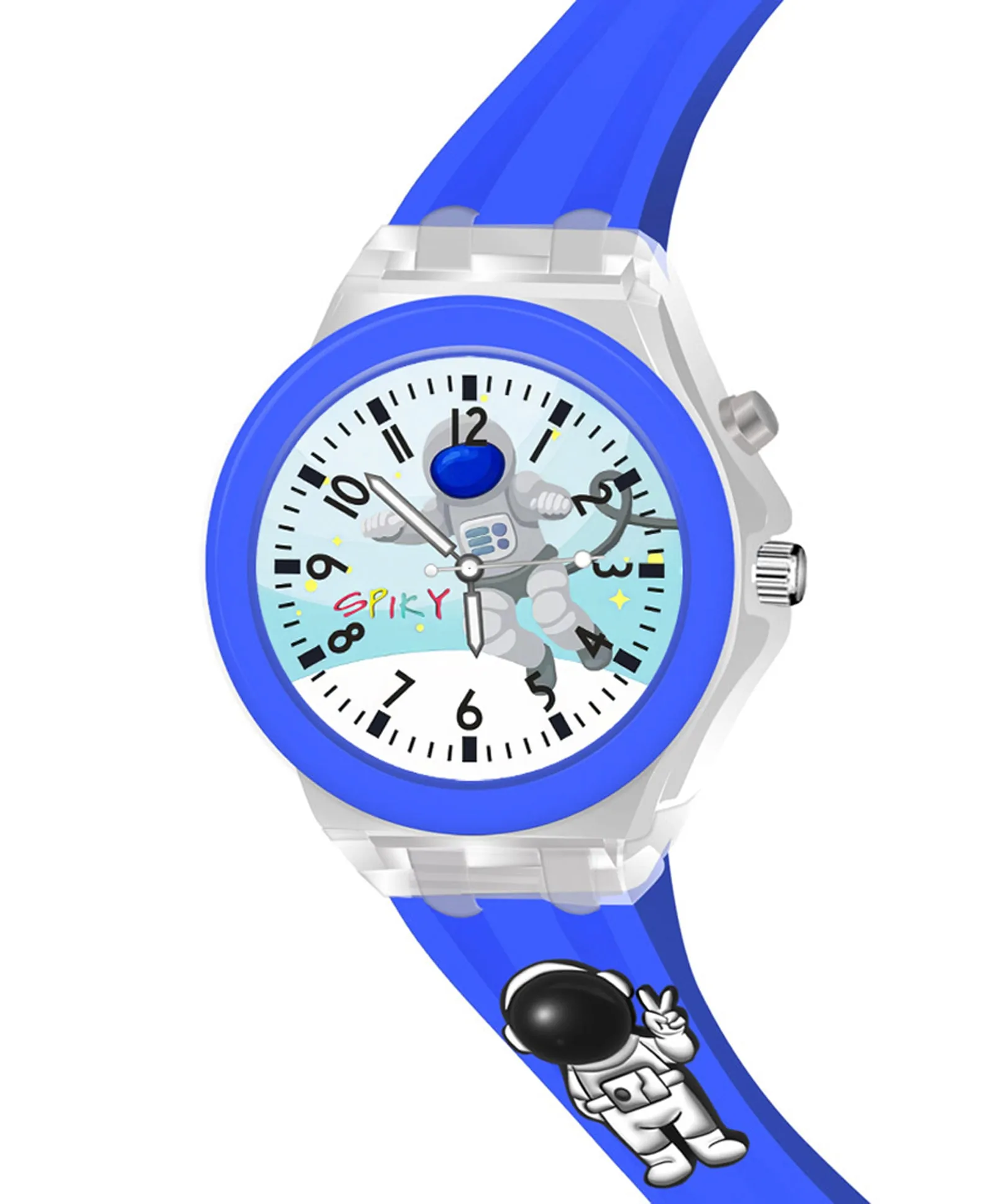 Spiky 3D Cartoon Rabbit Analog Light Watch for Kids Boys & Girls - Pink