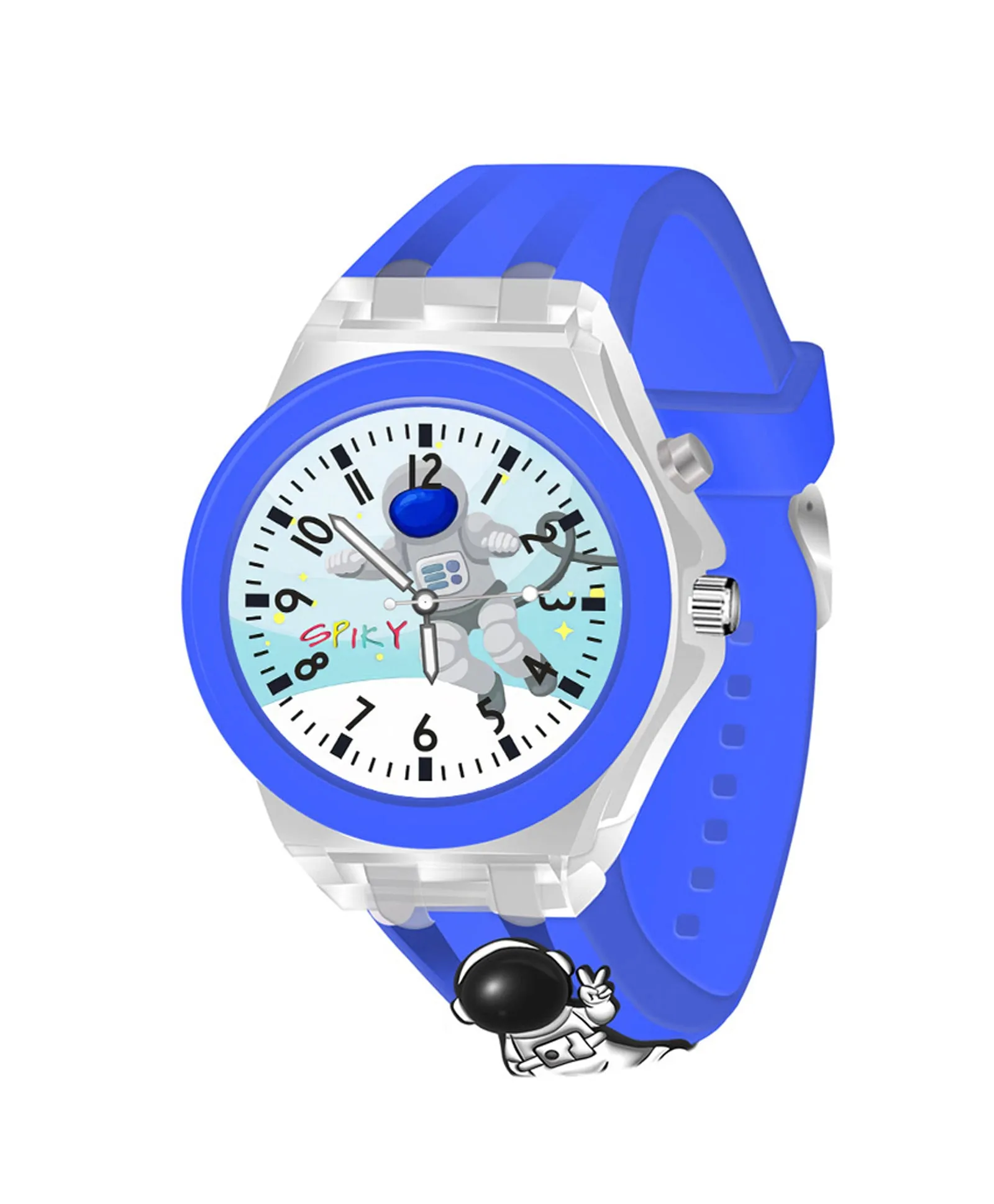 Spiky 3D Cartoon Rabbit Analog Light Watch for Kids Boys & Girls - Pink