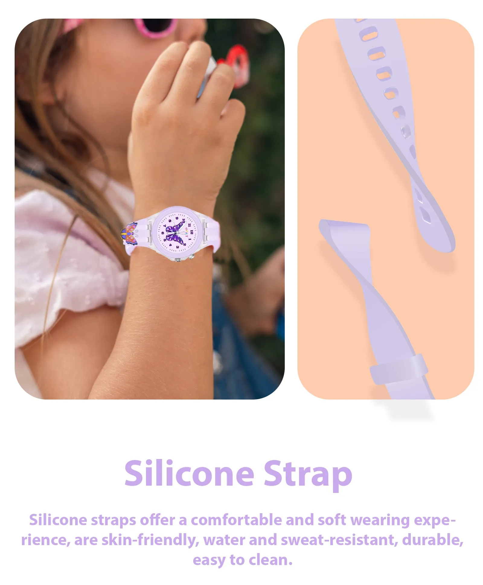 Spiky 3D Cartoon Rabbit Analog Light Watch for Kids Boys & Girls - Pink