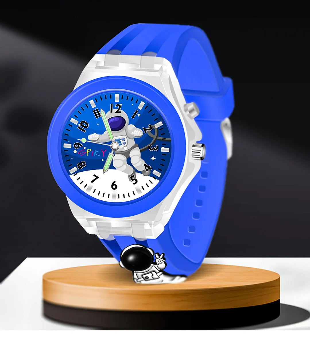 Spiky 3D Cartoon Rabbit Analog Light Watch for Kids Boys & Girls - Pink