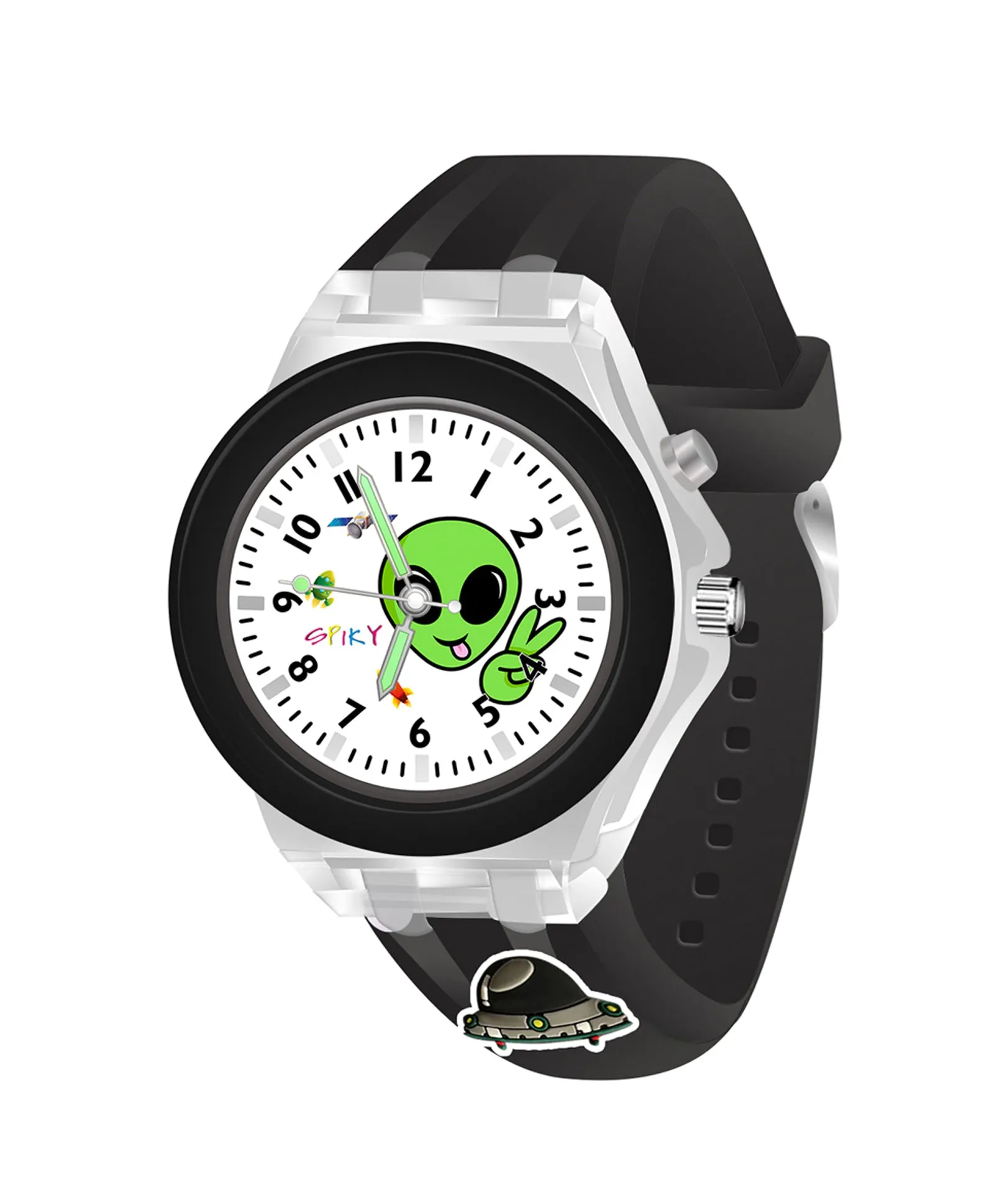 Spiky 3D Cartoon Rabbit Analog Light Watch for Kids Boys & Girls - Pink