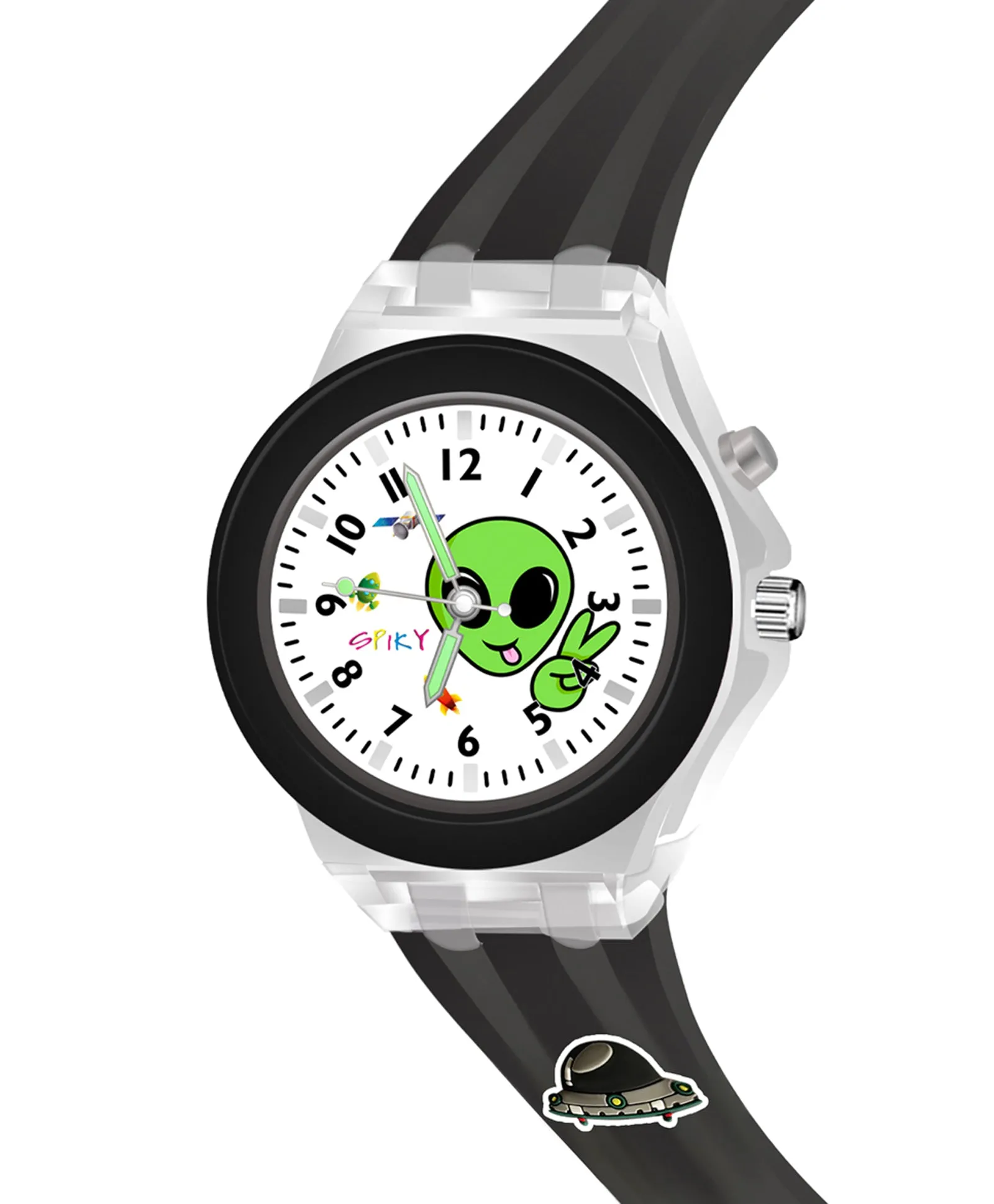 Spiky 3D Cartoon Rabbit Analog Light Watch for Kids Boys & Girls - Pink