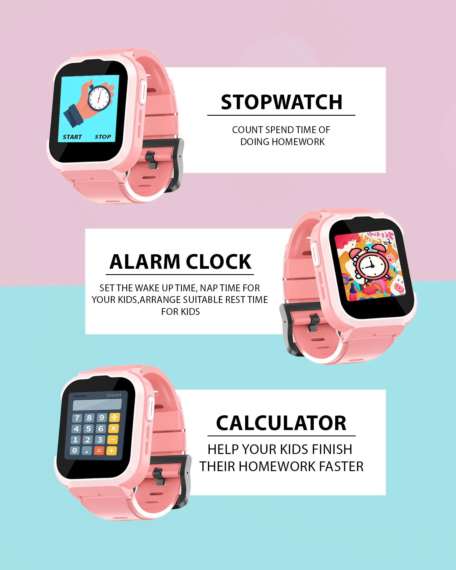 Spiky Cyclops 4g Video & Voice Calling Dewatering Waterproof Kids Smartwatch - Black