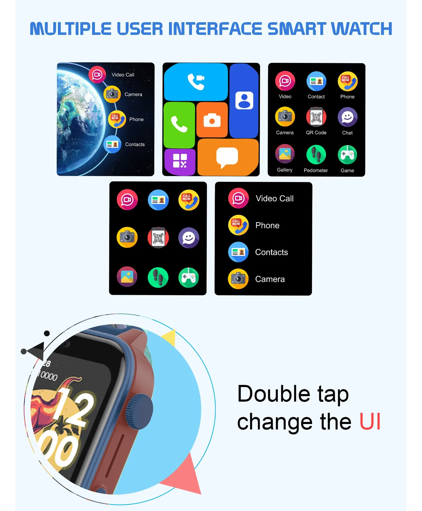 Spiky GNOME 4g Video & Voice Calling Smartwatch with - Black