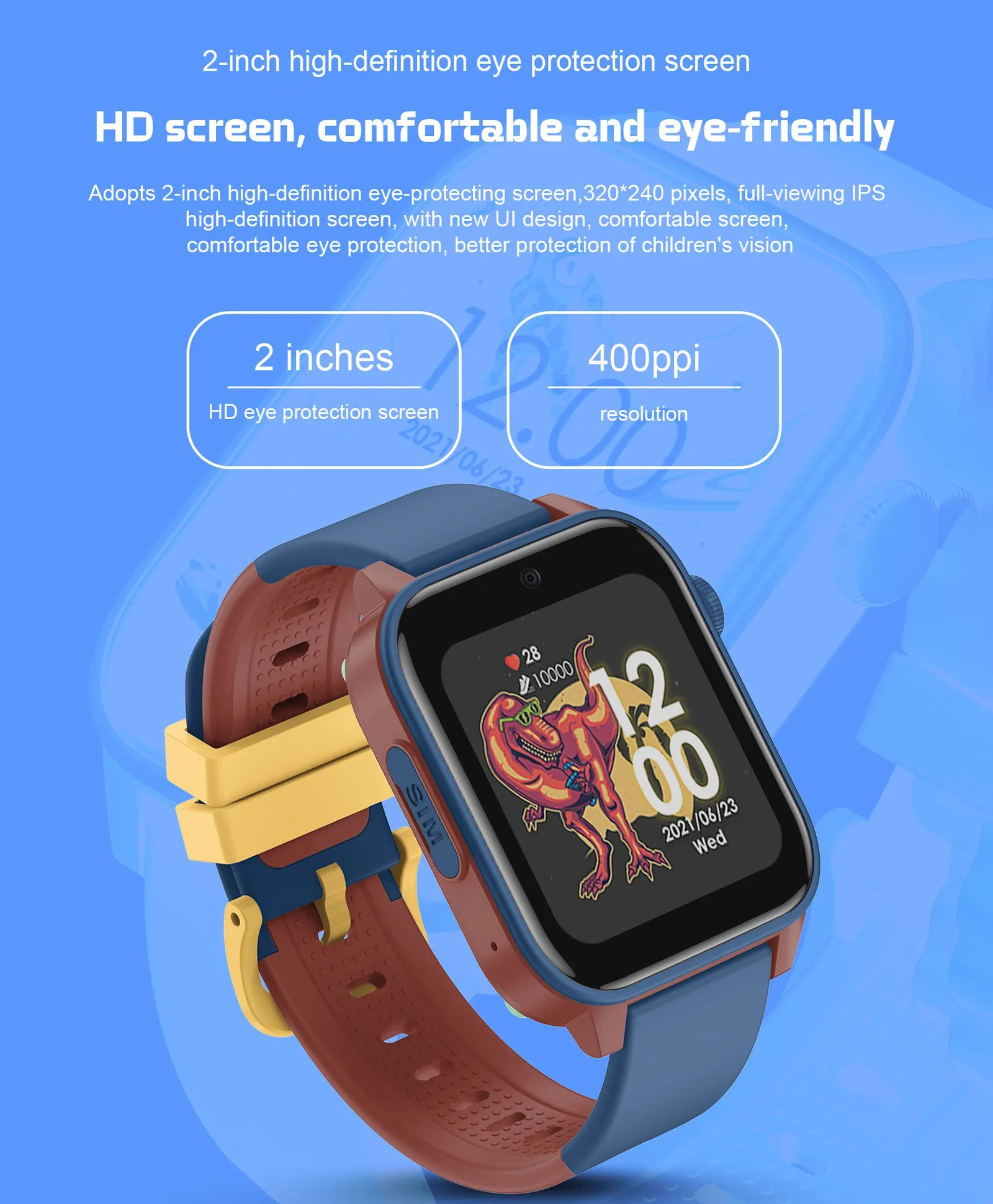 Spiky GNOME 4g Video & Voice Calling Smartwatch with - Black