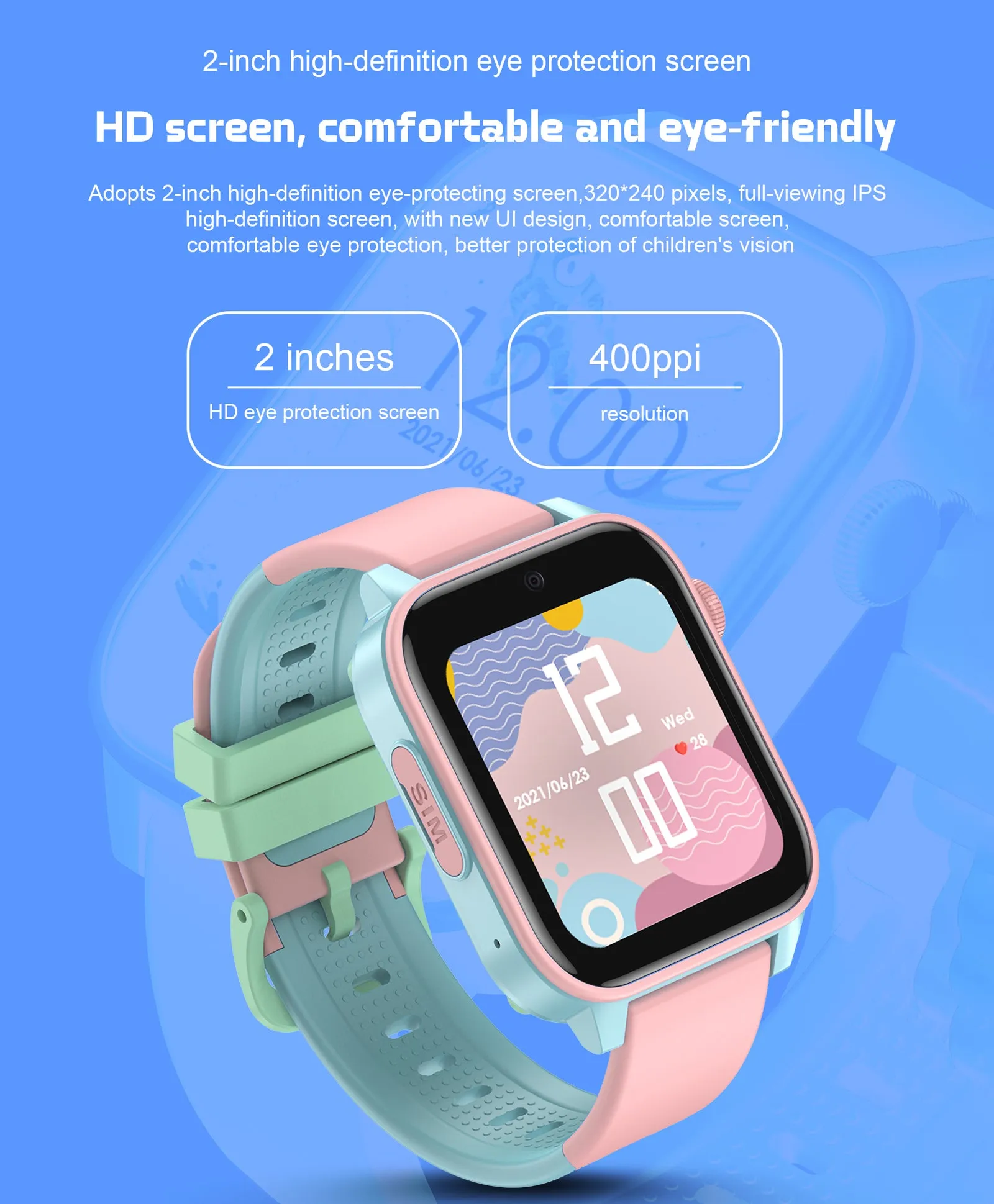 Spiky GNOME 4g Video & Voice Calling Smartwatch with - Black
