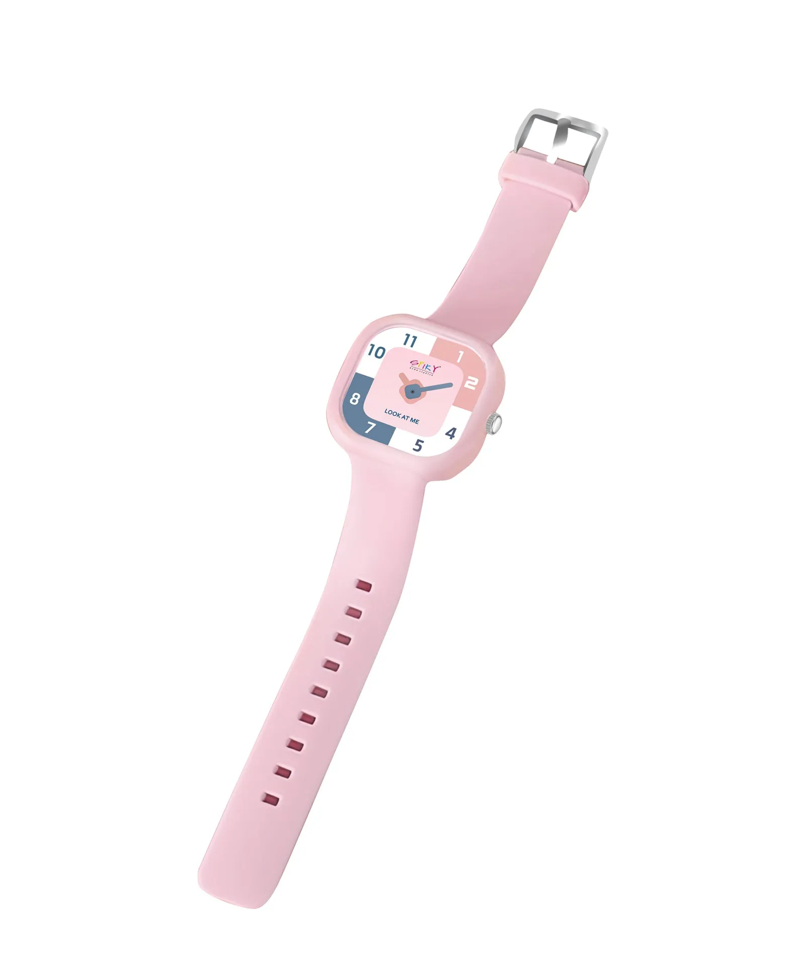 Spiky Square Analog Watch for Kids - Black