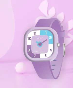 Spiky Square Analog Watch for Kids - Purple