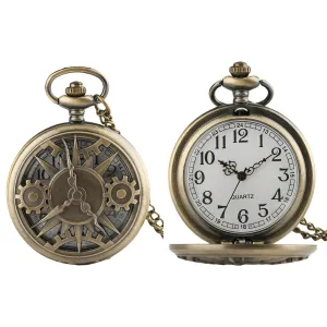 Steampunk Dials Quartz Pocket Watch