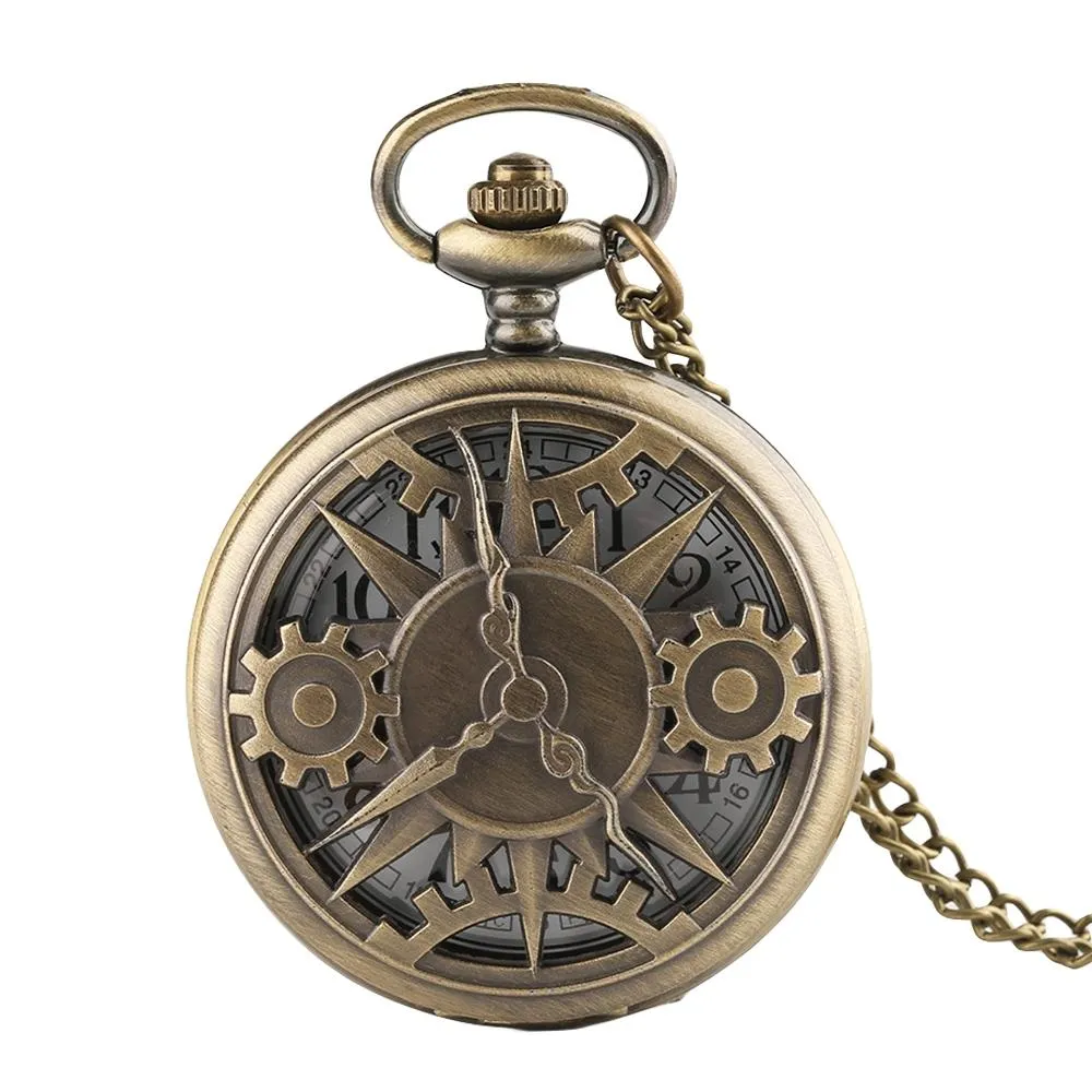 Steampunk Dials Quartz Pocket Watch