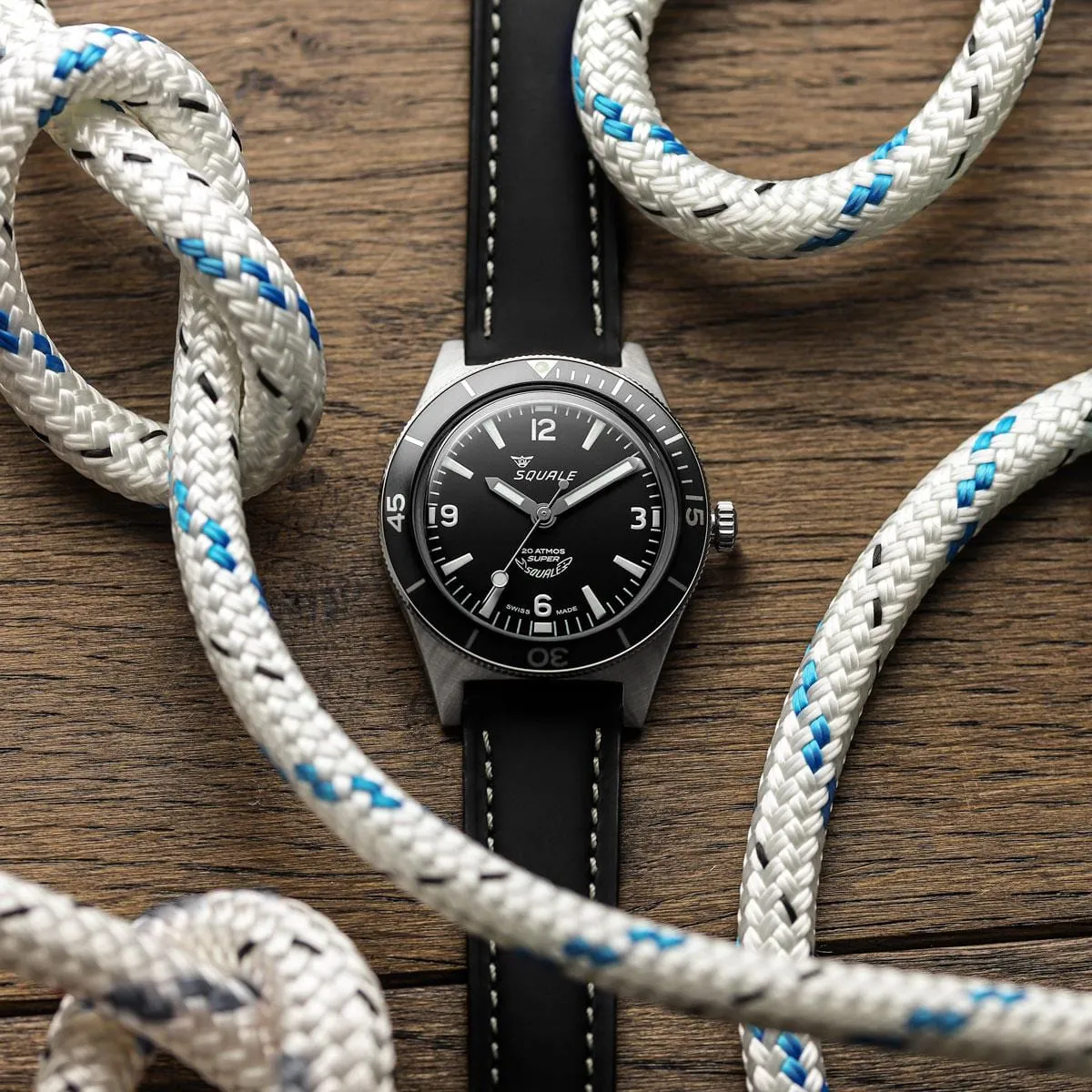 Super Squale Arabic Numerals Diver's Watch Matt Black Dial LIKE NEW