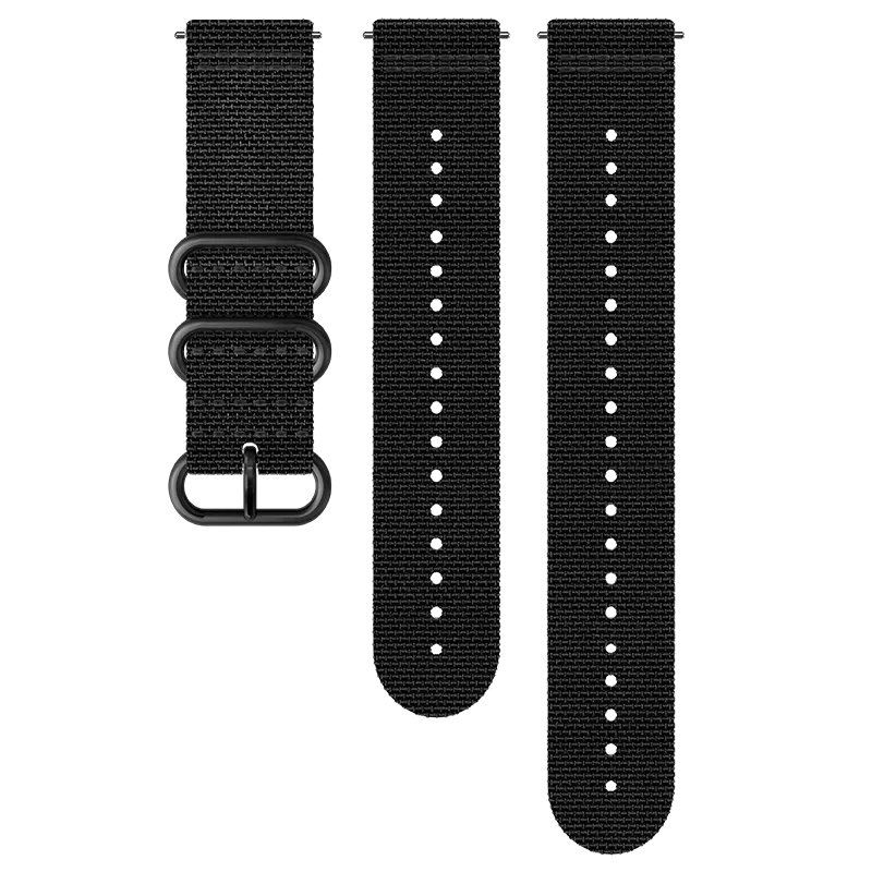 Suunto 24mm Explore 2 Textile Strap Black Black Size M L