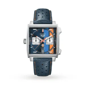 TAG Heuer Monaco x Gulf Special Edition Automatic Stainless Steel Blue Dial Mens Watch CAW211R.FC6401