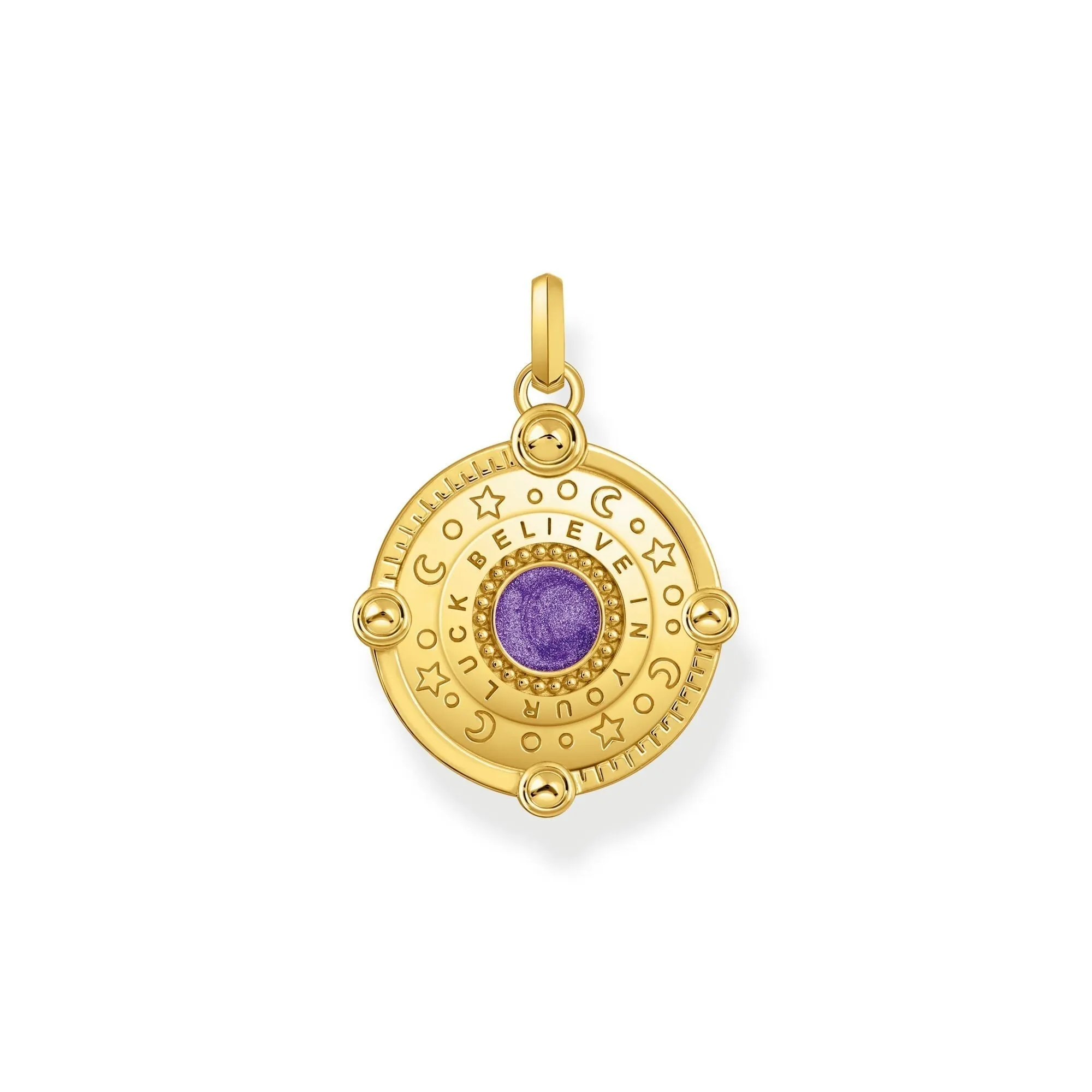 THOMAS SABO Gold Cosmic Eye Pendant with Colourful Stones