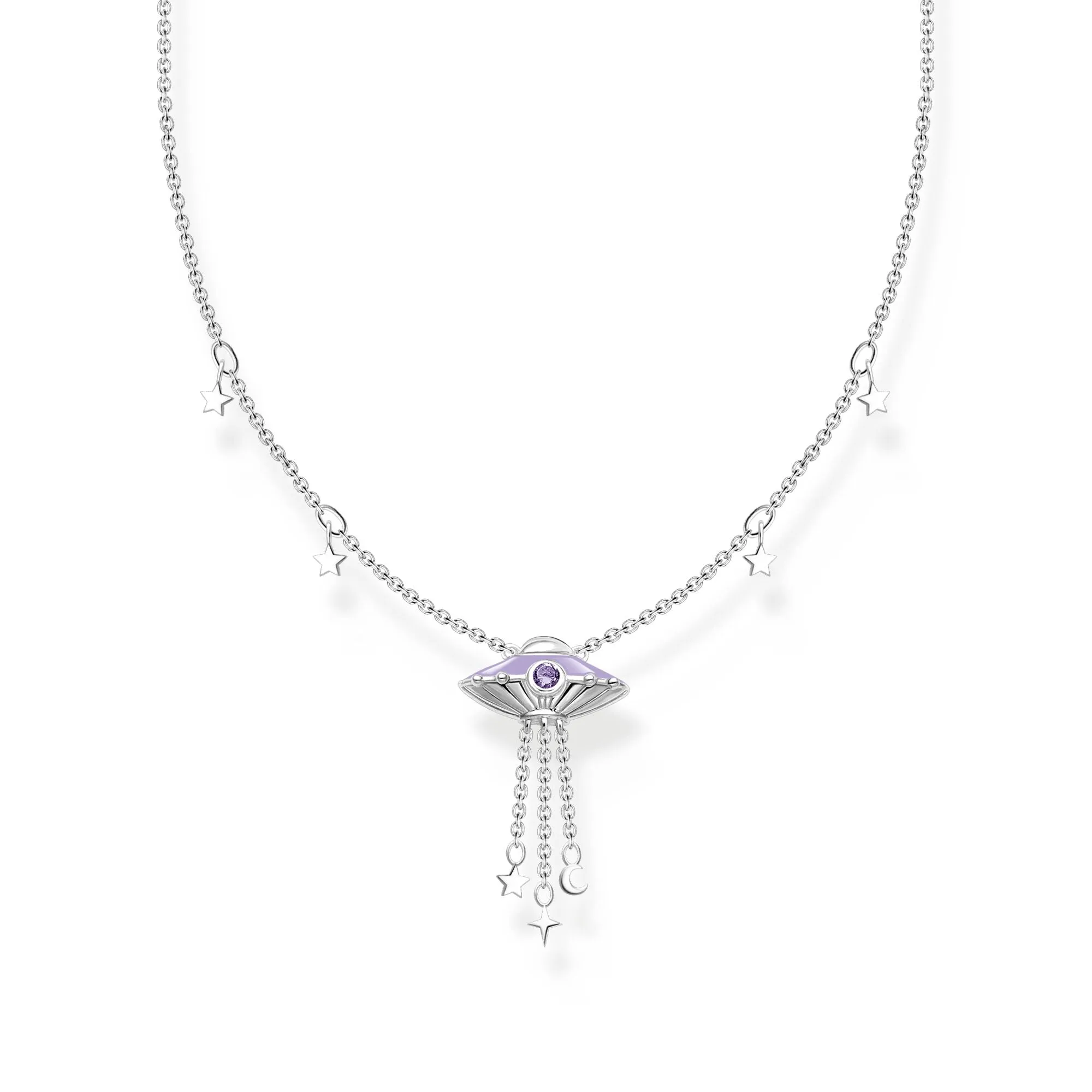 THOMAS SABO Necklace with Star Pendants and UFO