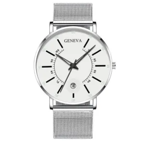Unisex Ultra Thin Stainless Steel Mesh Band Watch