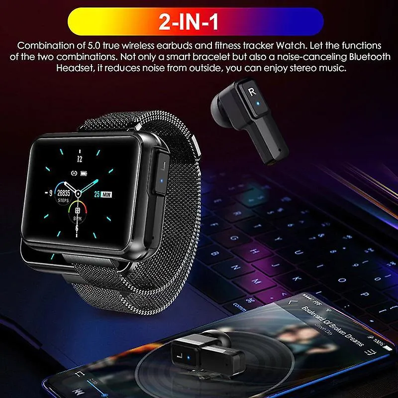 Watches t91 smart watch men tws wireless bluetooth red