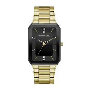 Wittnauer with 51X32 MM Black Rectangular Dial Stainless Steel Watch Band. WN3092
