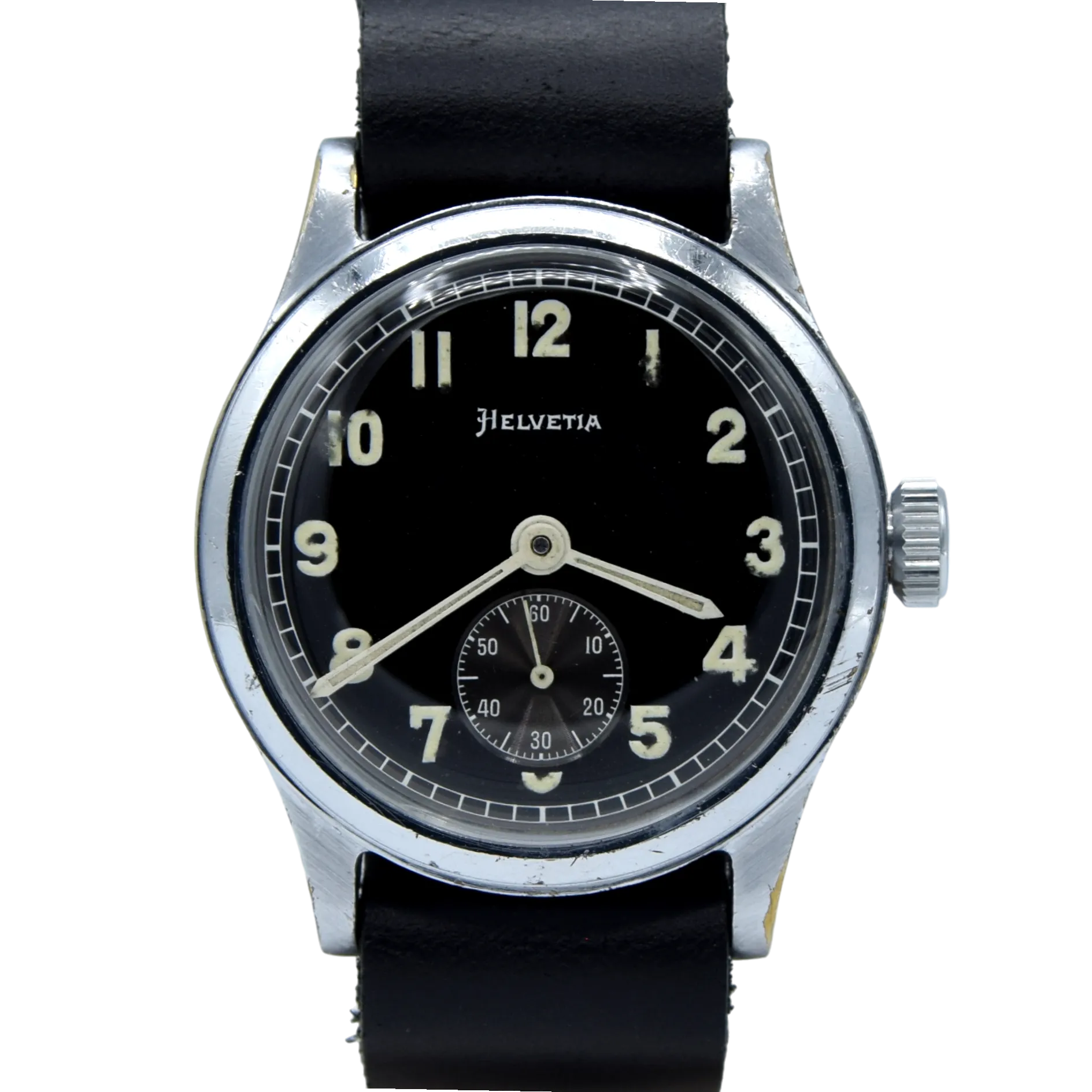 WW2 Helvetia Rare German Military army issue DH Type 2 Wristwatch Cal 82A 1940s