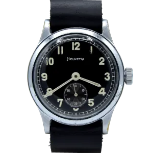 WW2 Helvetia Rare German Military army issue DH Type 2 Wristwatch Cal 82A 1940s